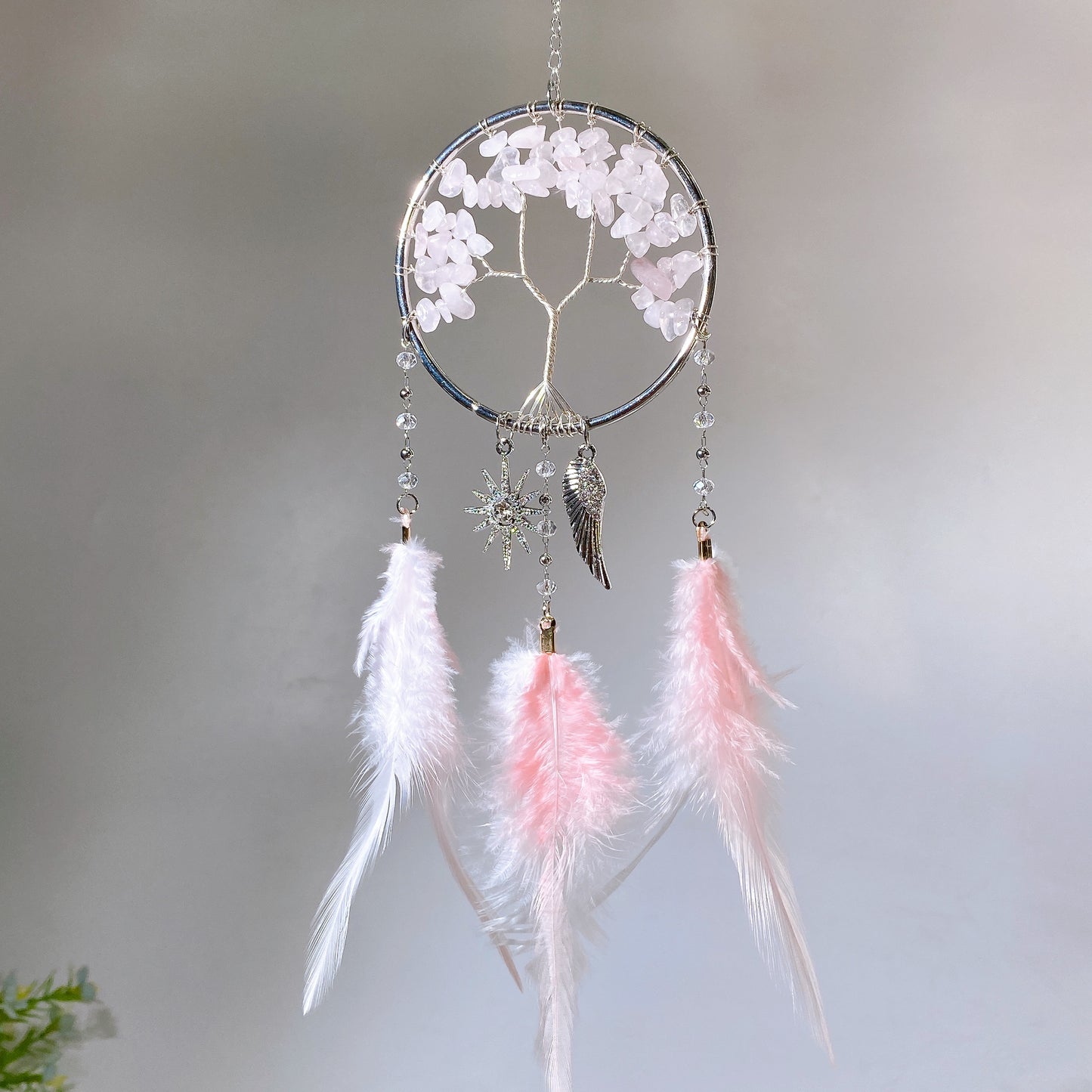 28cm Natural Crystal Dreamcatcher Crystal Healing Bulk Wholesale