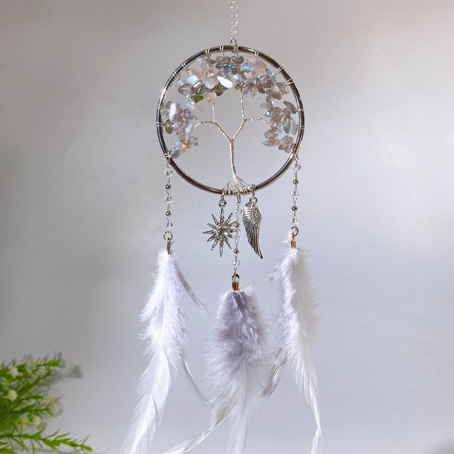 28cm Natural Crystal Dreamcatcher Crystal Healing Bulk Wholesale