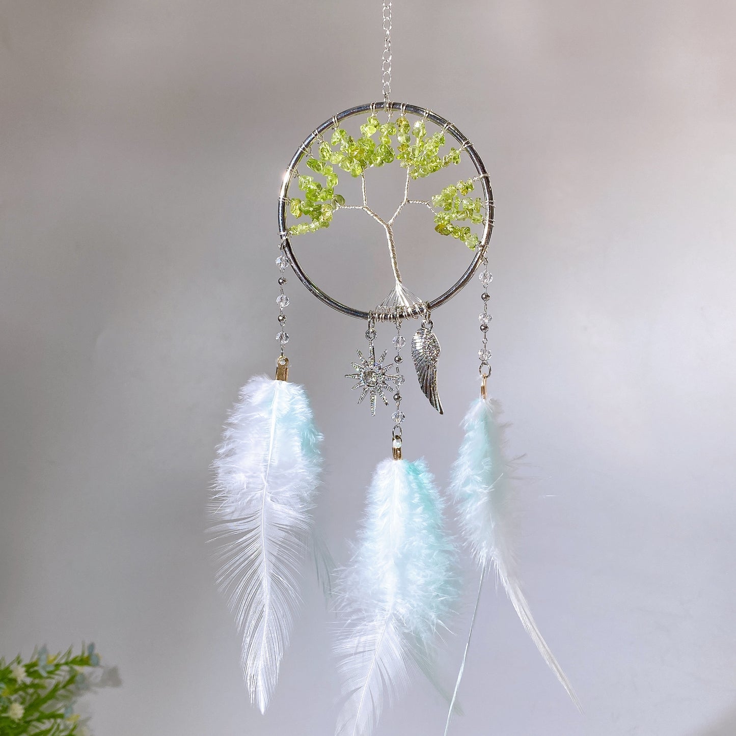 28cm Natural Crystal Dreamcatcher Crystal Healing Bulk Wholesale