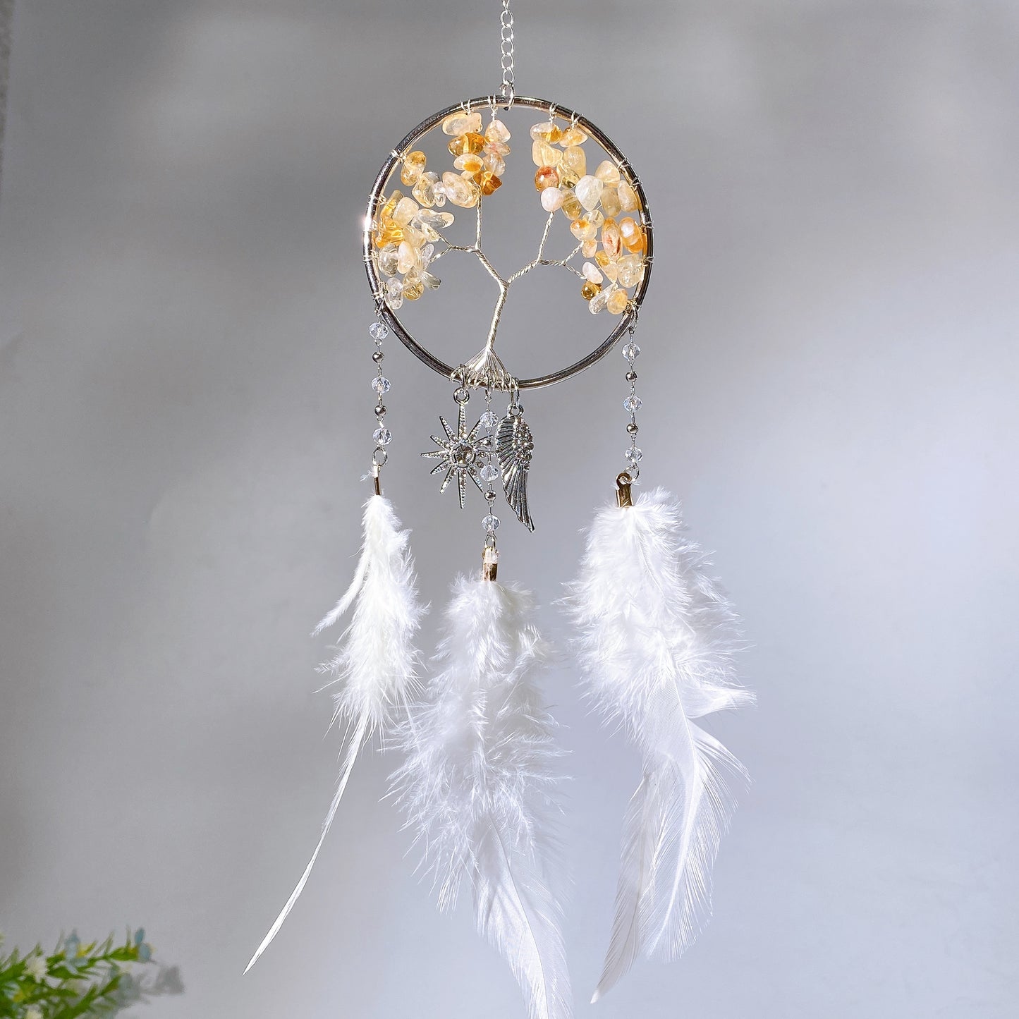 28cm Natural Crystal Dreamcatcher Crystal Healing Bulk Wholesale