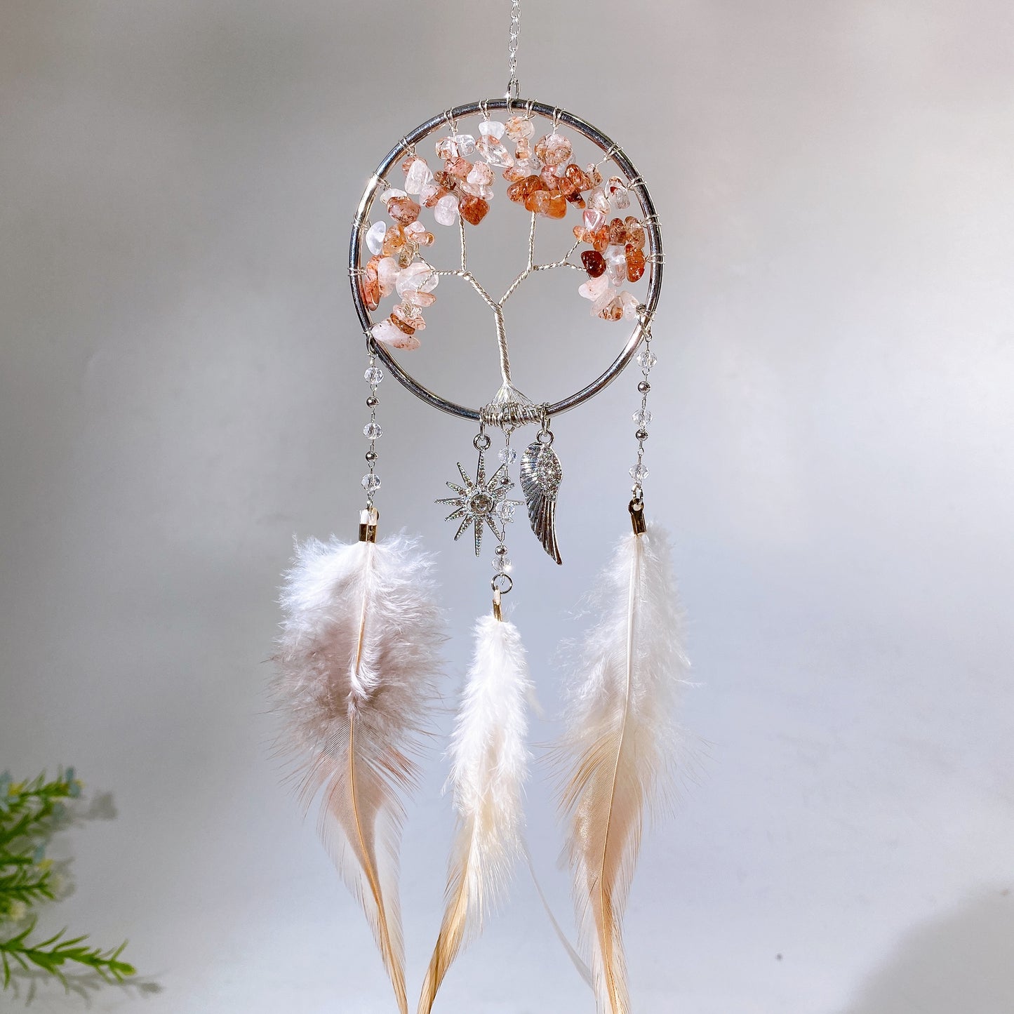 28cm Natural Crystal Dreamcatcher Crystal Healing Bulk Wholesale