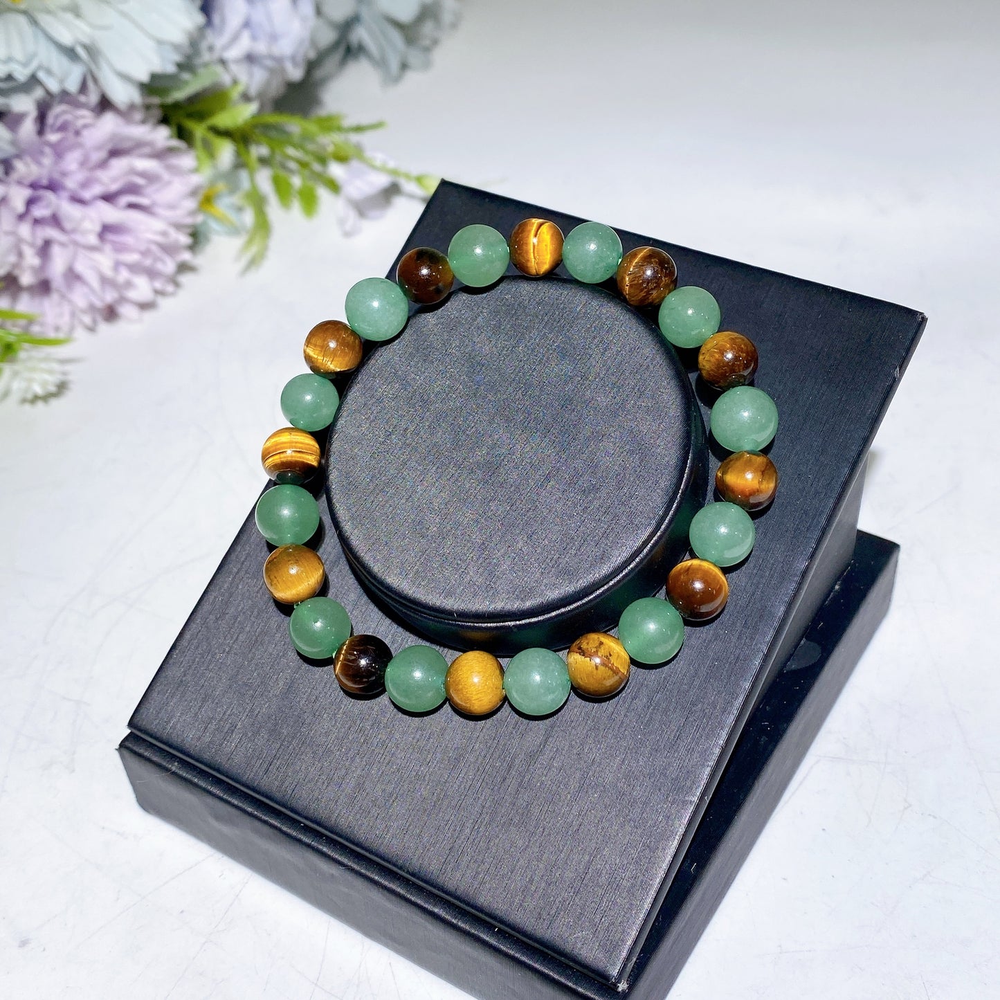 8mm Green Aventurine Tiger's Eye Bracelet Crystal Healing Bulk Wholesale