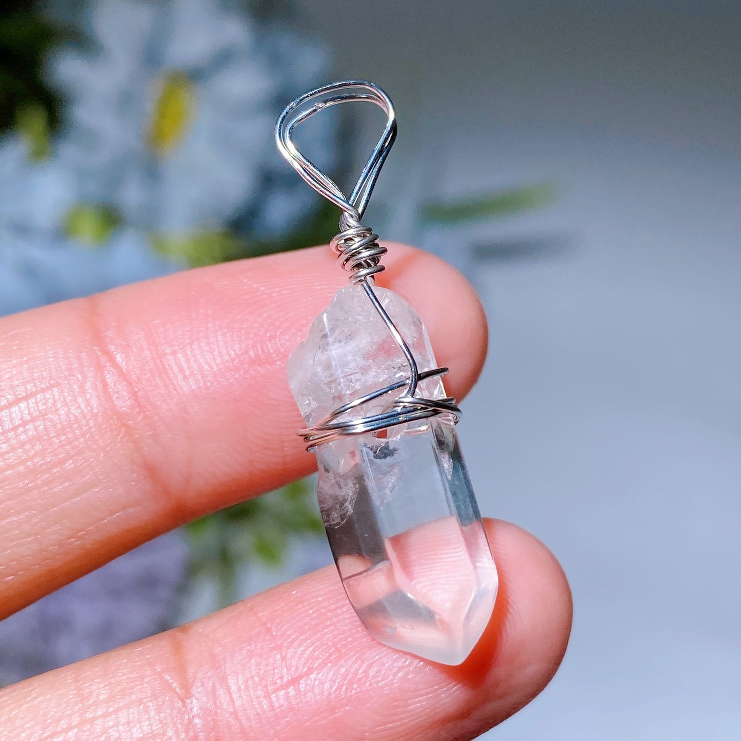 Clear Quartz Point Pendant with Black Cord Crystal Healing Bulk Wholesale