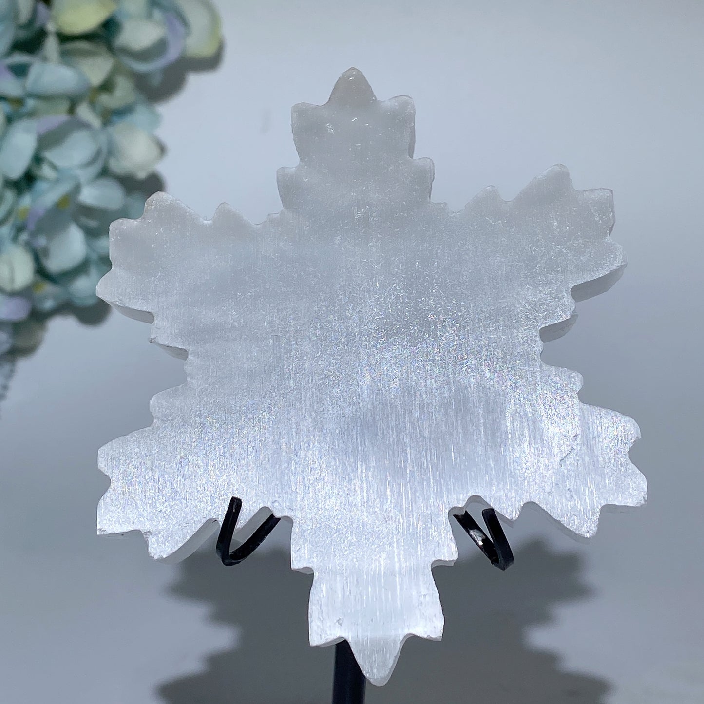 3.8" Selenite Snowflake Carvings Bulk Wholesale