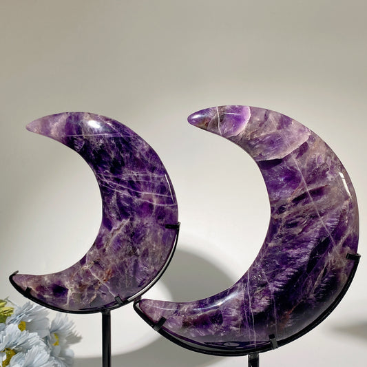 16cm Dream Amethyst Moon with Stand Bulk Wholesale