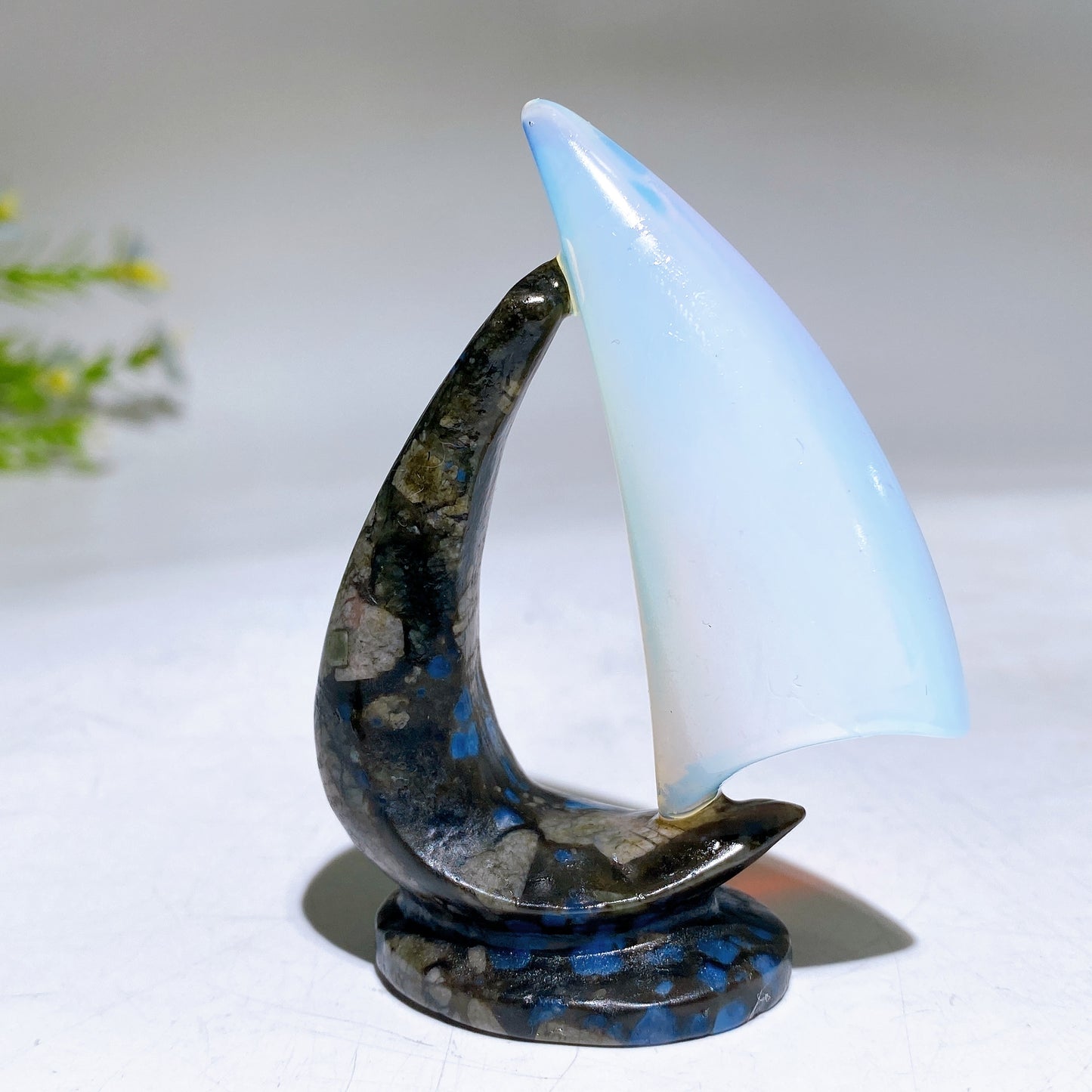 3.0" Crystal Sailboat Carving Crystal Healing Bulk Wholesale