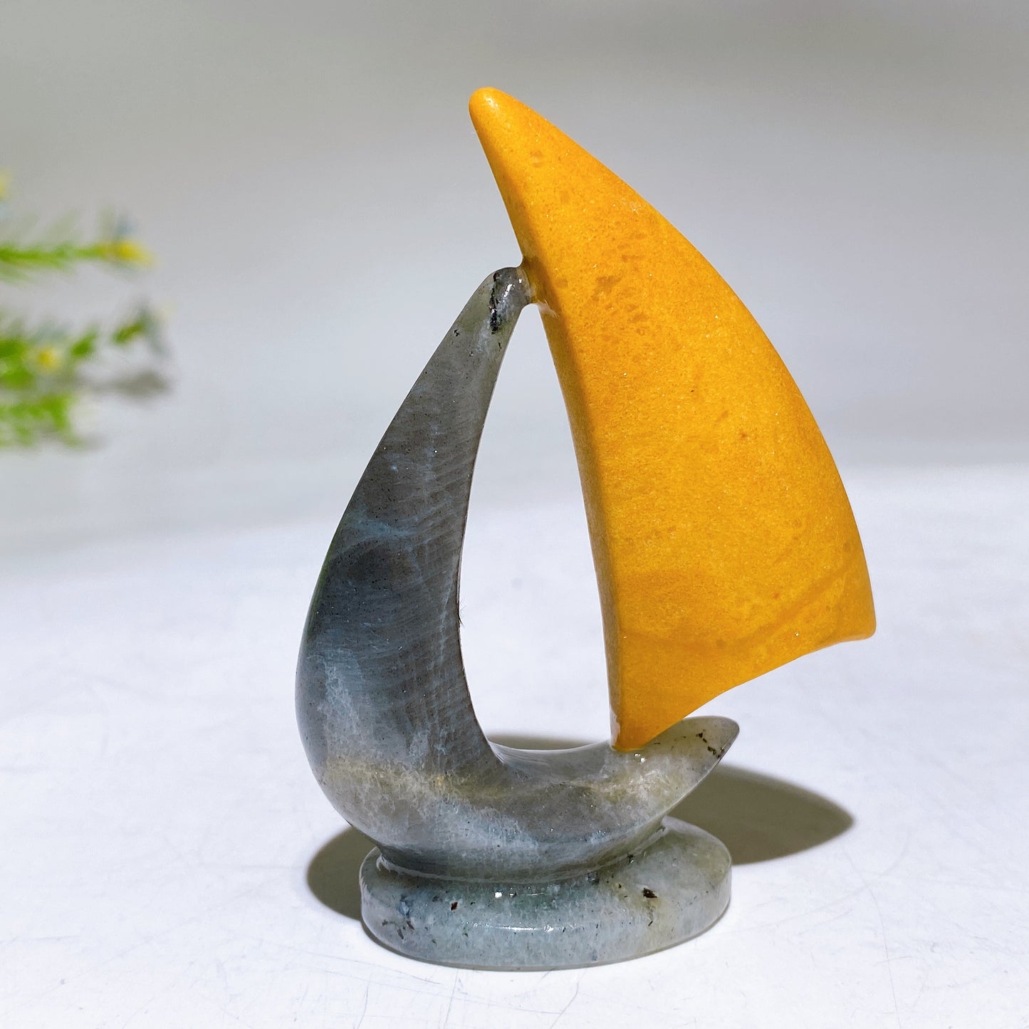 3.0" Crystal Sailboat Carving Crystal Healing Bulk Wholesale