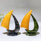 3.0" Crystal Sailboat Carving Crystal Healing Bulk Wholesale