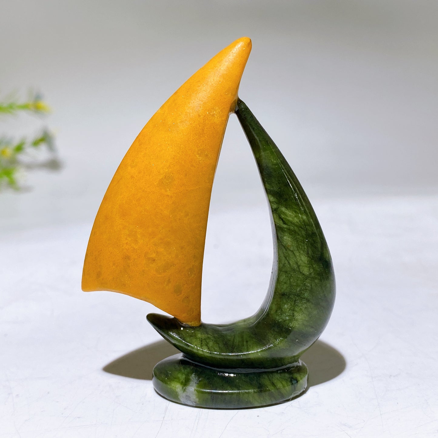 3.0" Crystal Sailboat Carving Crystal Healing Bulk Wholesale