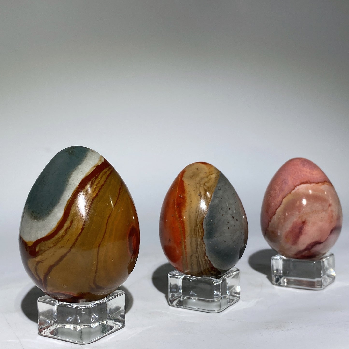 1.9"-2.4" Polychrome Egg Crystal Healing Bulk Wholesale