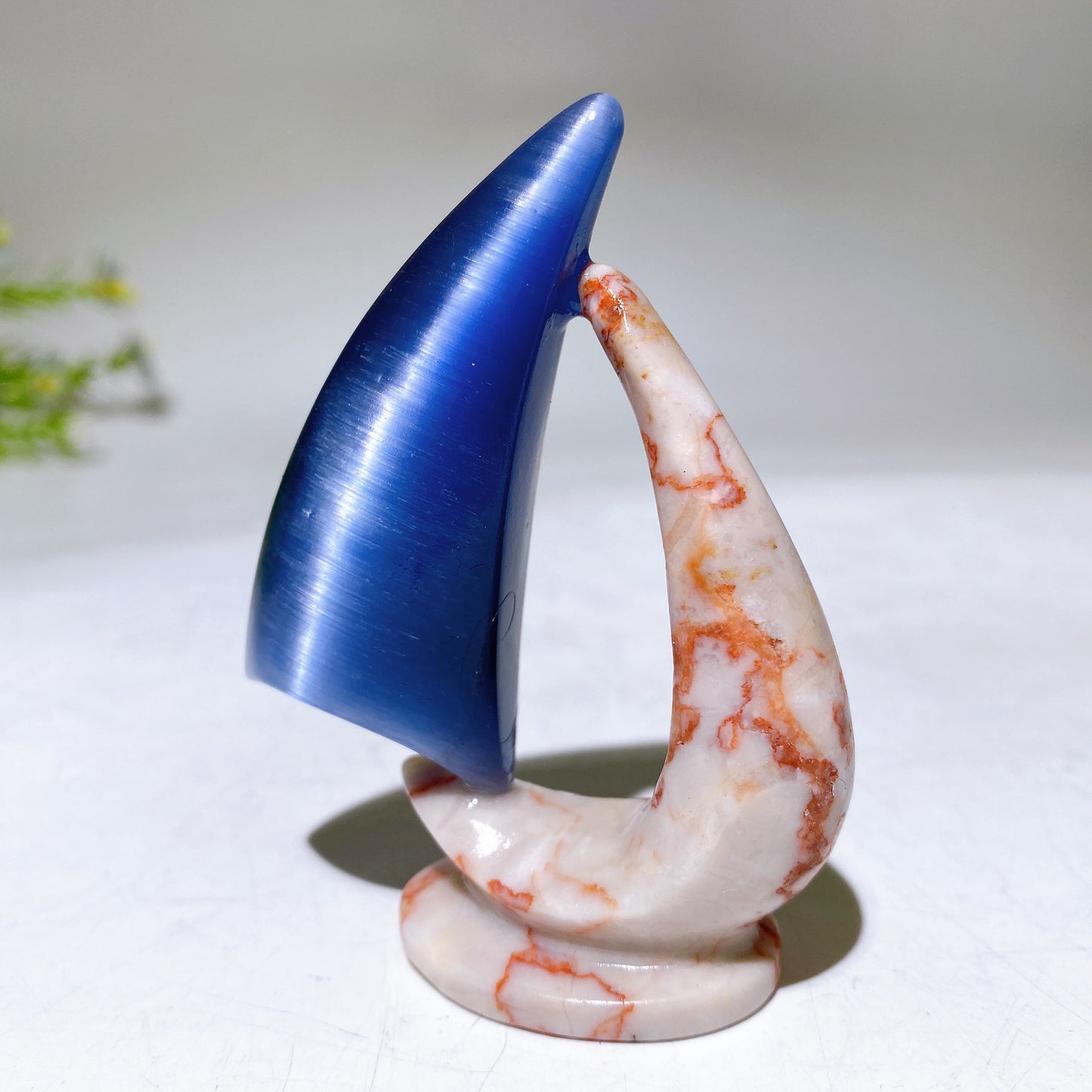 3.0" Crystal Sailboat Carving Crystal Healing Bulk Wholesale