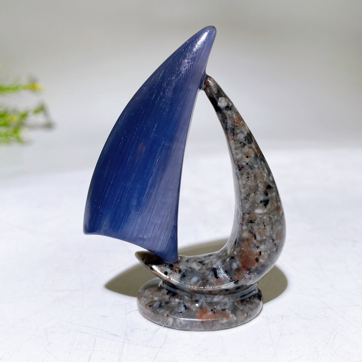 3.0" Crystal Sailboat Carving Crystal Healing Bulk Wholesale
