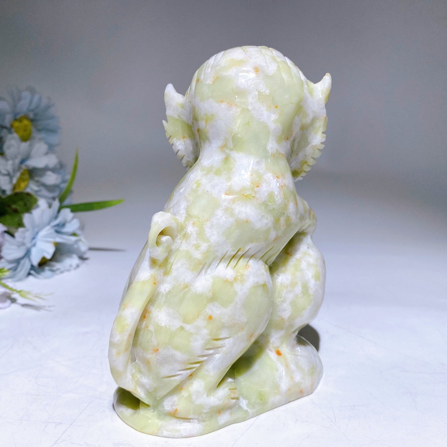 14.5cm Unique Jade Monkey Carving Crystal Healing Bulk Wholesale