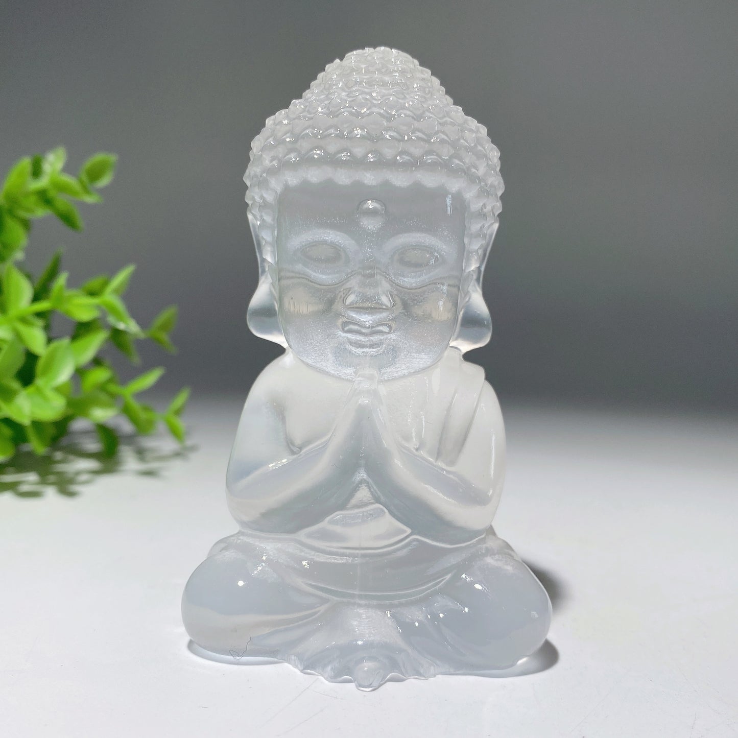 3.3" Selenite Buddha Carvings Crystal Healing Bulk Wholesale