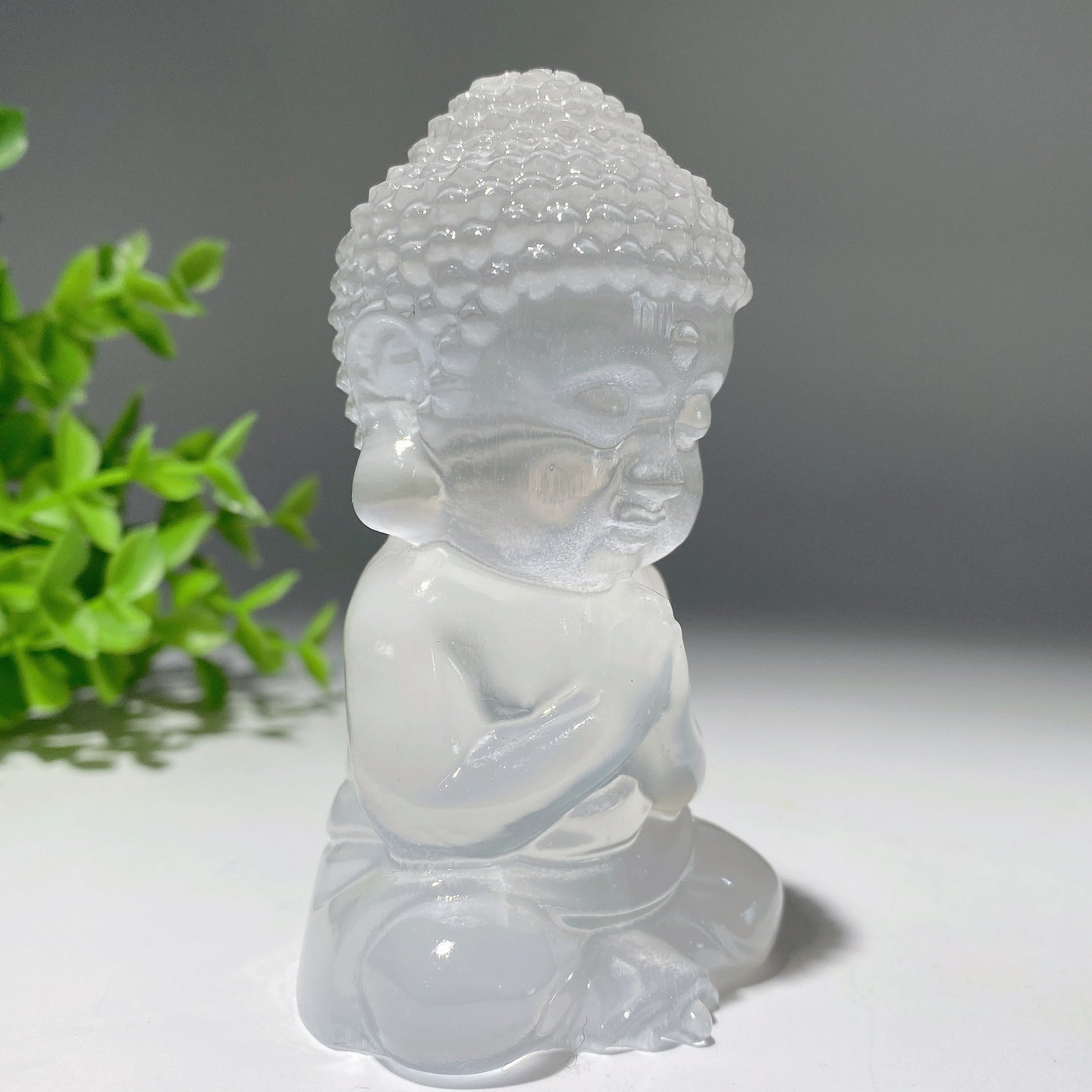 3.3" Selenite Buddha Carvings Crystal Healing Bulk Wholesale