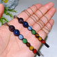 Chakra Neckalce with Silver Color Chain Crystal Healing Bulk Wholesale