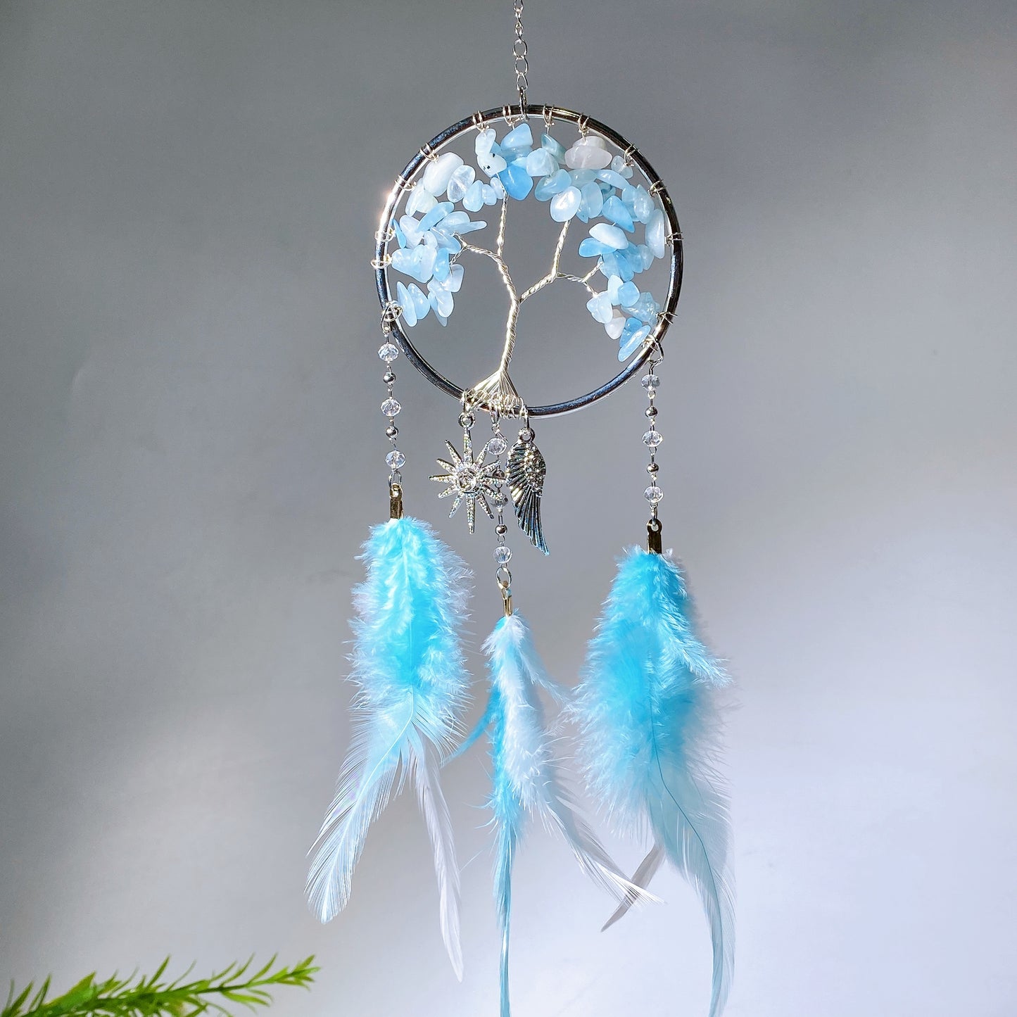 28cm Natural Crystal Dreamcatcher Crystal Healing Bulk Wholesale