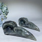 5.7" Labradorite Raven Skull Carvings Bulk Wholesale