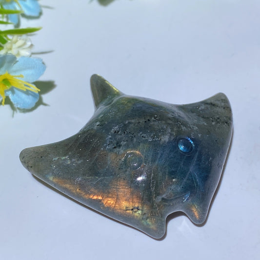 2.3“ Mixed Crystal Manta Carvings Bulk Wholesale