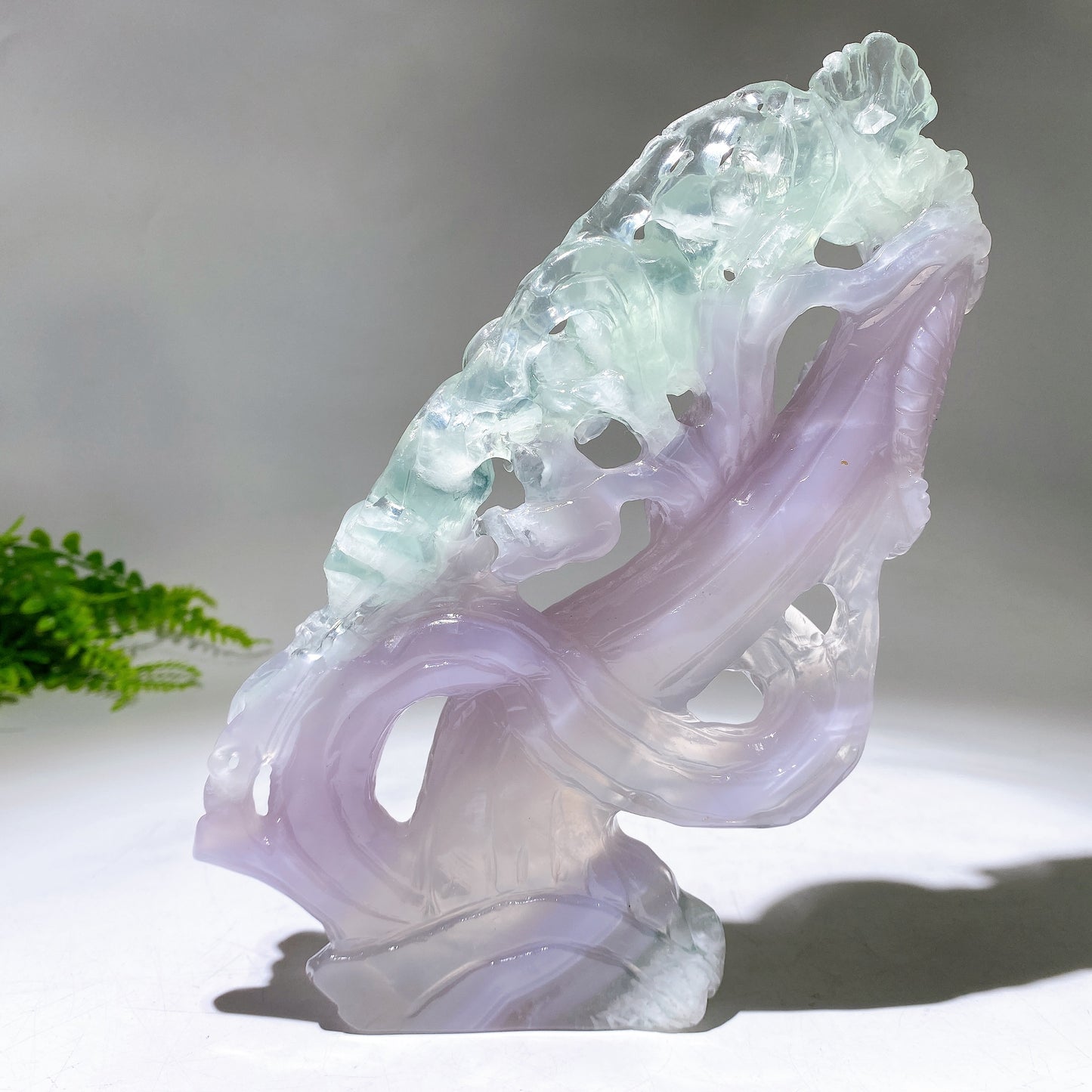 Hand Carved Fluorite Birds Gourd  Pumpkin Crystal Healing Bulk Wholesale