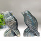 3.7" Labradorite Raven Bird Carvings Bulk Wholesale
