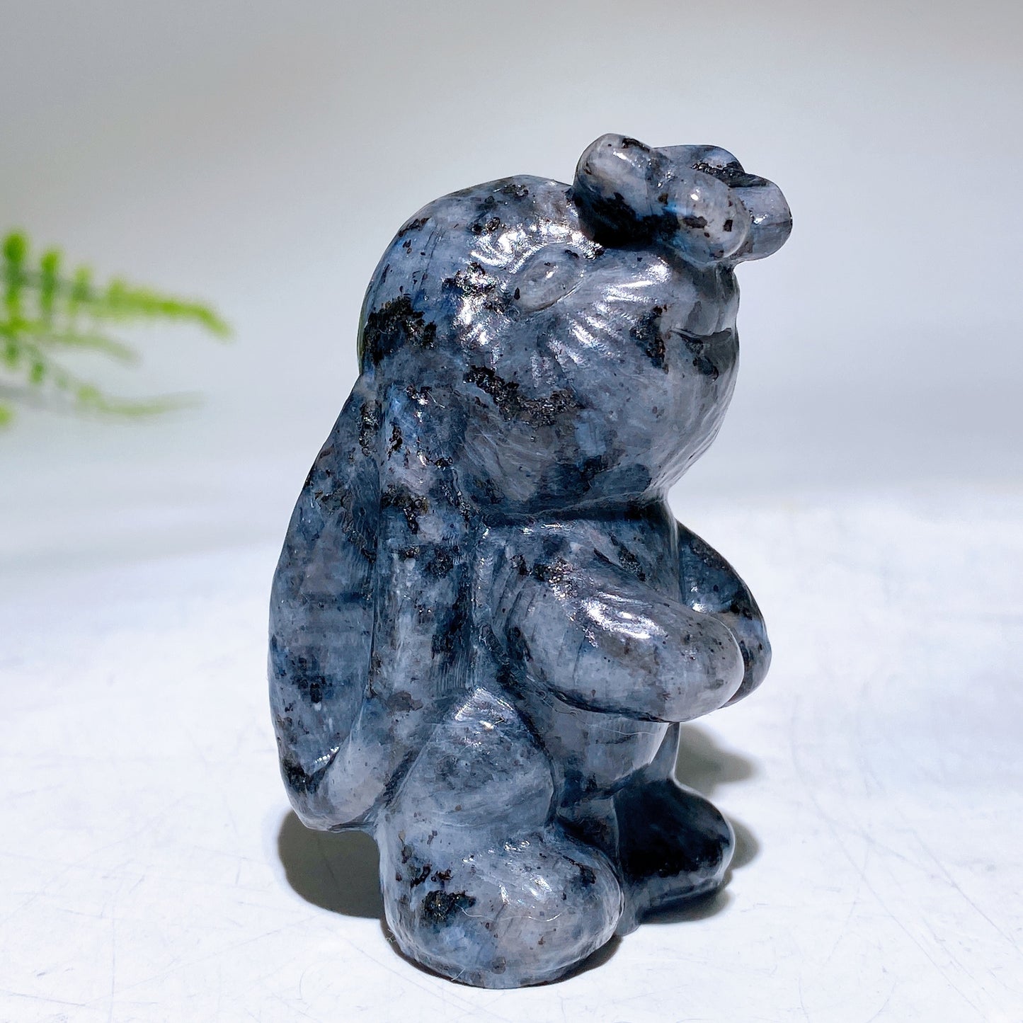 2.6" Crystal butterfly Hovering Over Rabbit Nose Carving Crystal Healing Bulk Wholesale