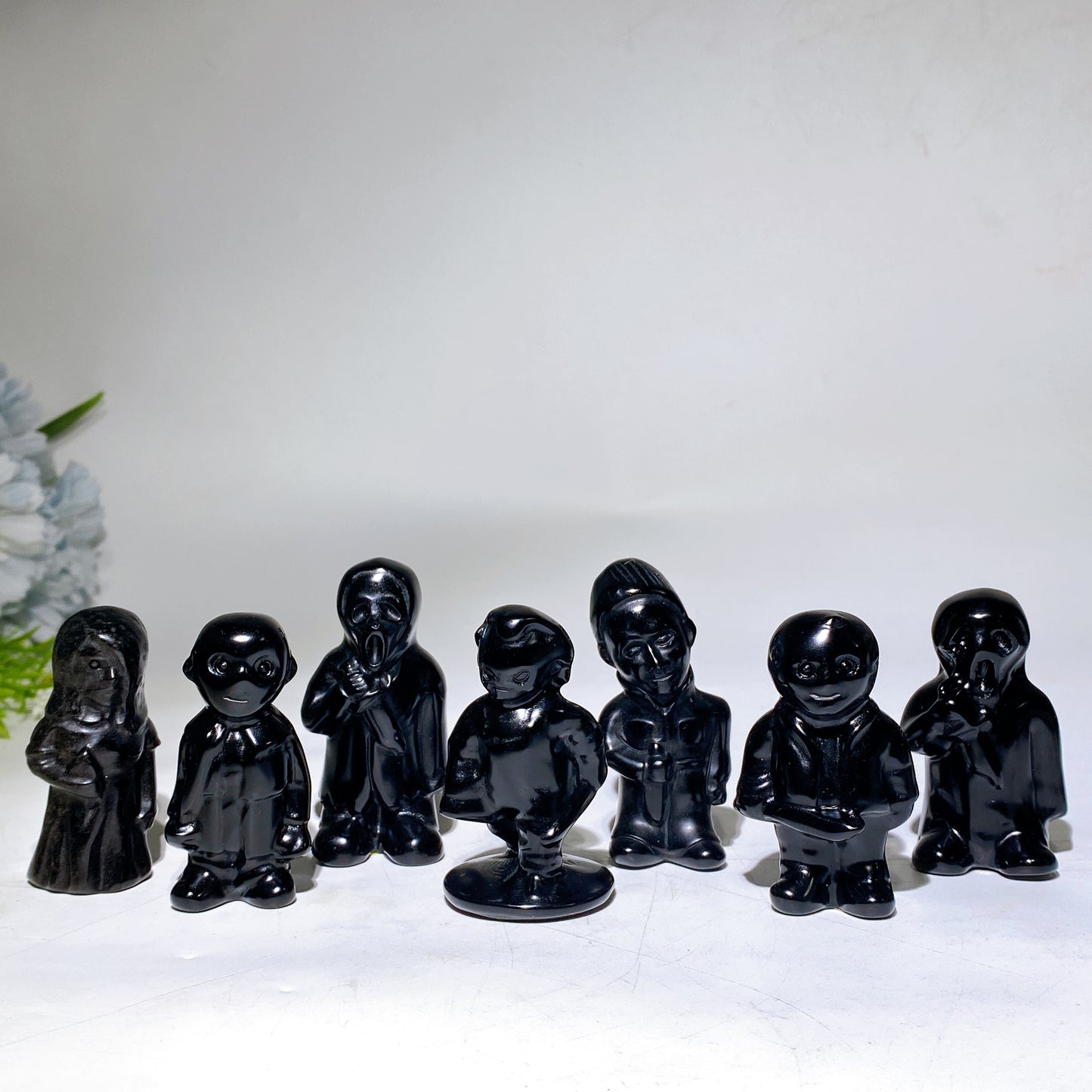 2.5"-2.8" Black Obsidian Killer Carving Crystal Healing Bulk Wholesale