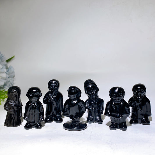 2.5"-2.8" Black Obsidian Killer Carving Crystal Healing Bulk Wholesale