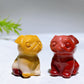 1.0" Natural Gemstone Mookite Dog Carving Crystal Healing Bulk Wholesale