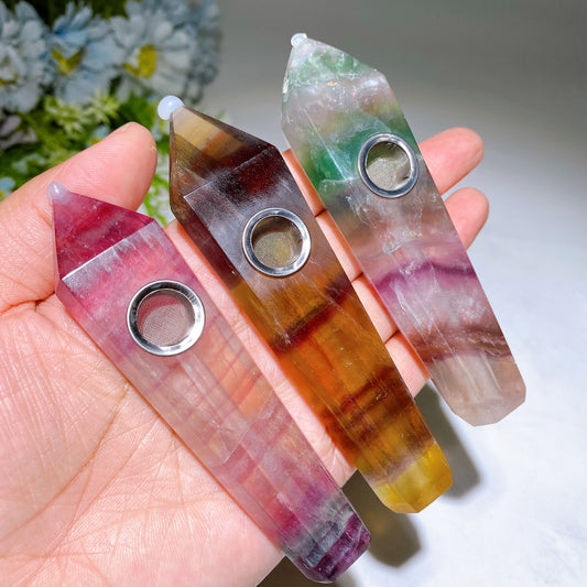3.9"-4.2" Crystal Smoking Pipe Carving Crystal Healing Bulk Wholesale