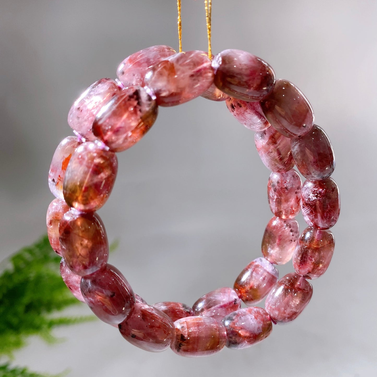 10mm Natural Auralite 23 Barrel Bracelet Wholesale