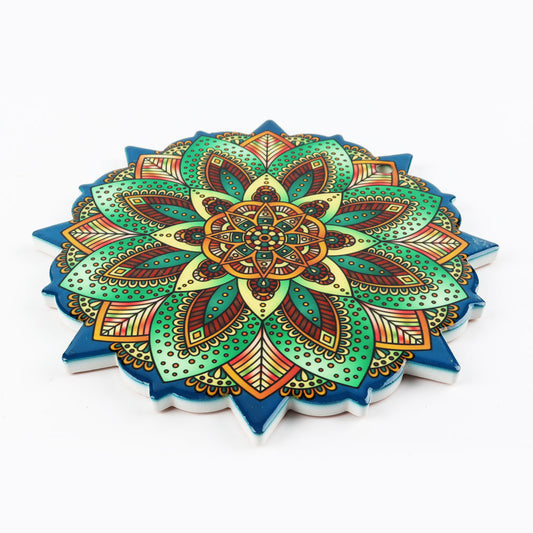 Ceramic Sun Flower Design Pot Coaster