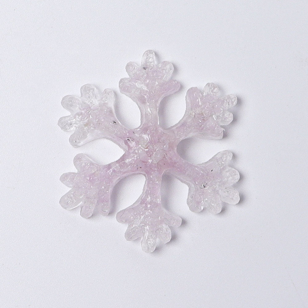 2" Resin Snowflakes Crystal Carvings for Christmas