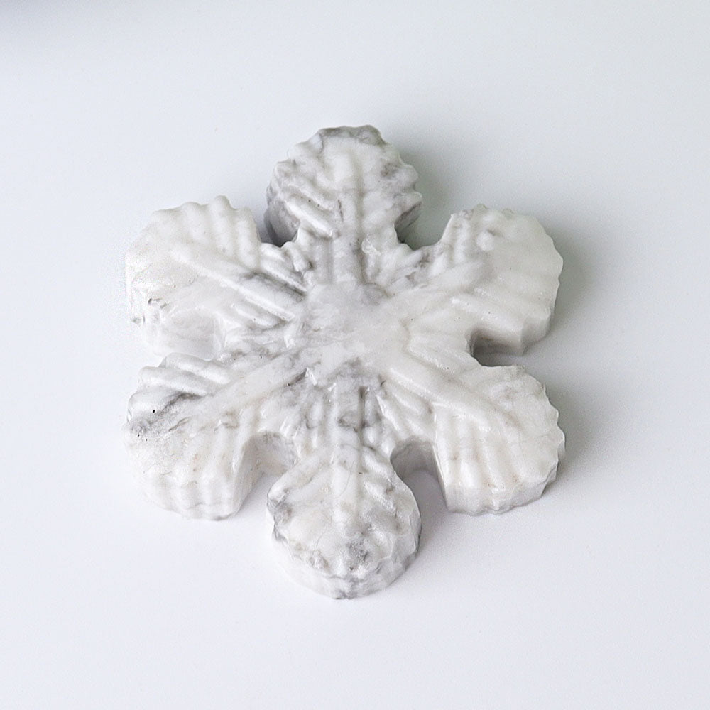 2" Snowflake Crystal Carvings for Christmas