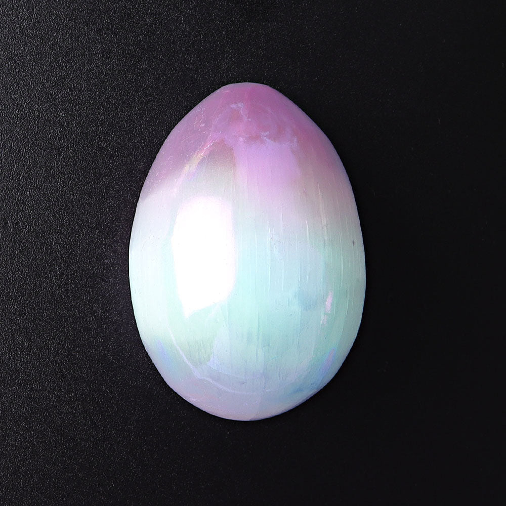2.5" Aura Angel Crystal Egg Palm Stone
