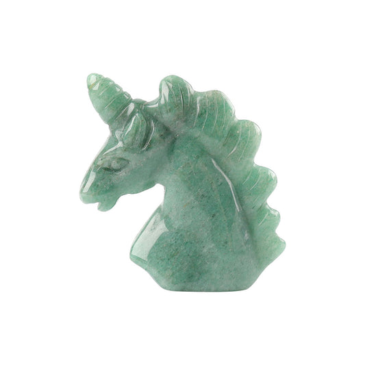2" Green Aventurine Crystal Carving Unicorn