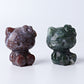 1.9" Moss Agate Hello Kitty Crystal Carvings