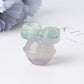 1.6" Fluorite Ring Bell Crystal Carvings for Christmas