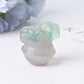 1.6" Fluorite Ring Bell Crystal Carvings for Christmas