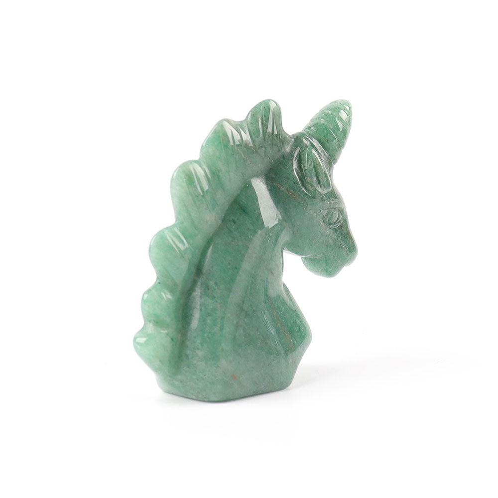 2" Green Aventurine Crystal Carving Unicorn