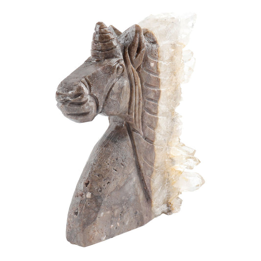 Crystal Cluster Carving Unicorn Free Form