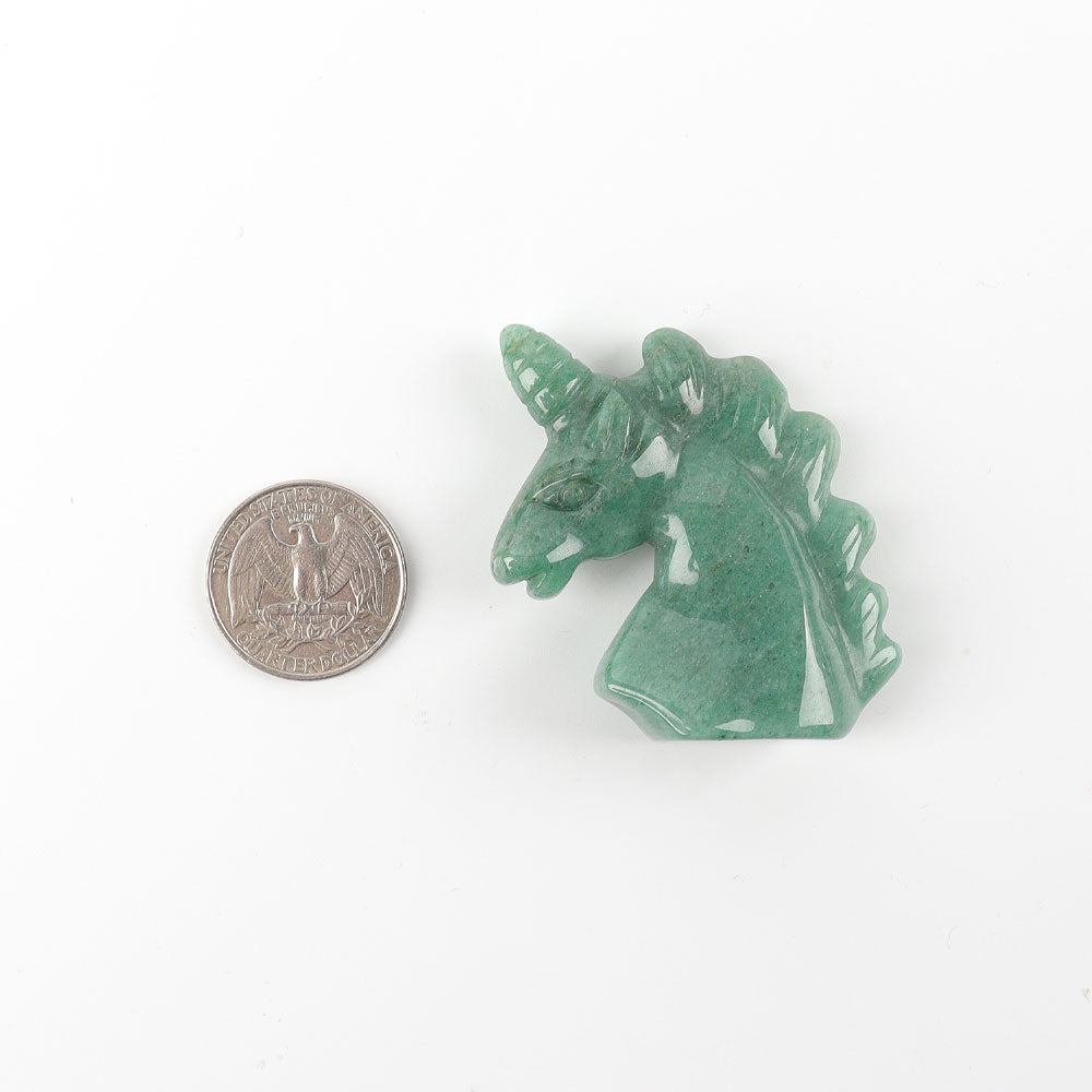 2" Green Aventurine Crystal Carving Unicorn