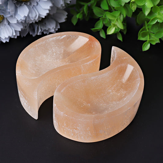 4" Peach Selenite Bowl