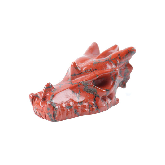 Red Jasper Dragon Head Carvings