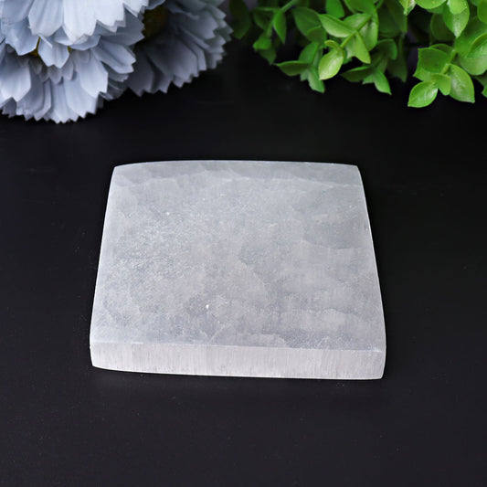 3" Square Selenite Coaster Selenite Crystal Charging Plate