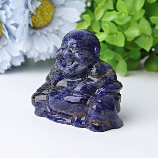 2.4" Sodalite Buddha Crystal Carvings