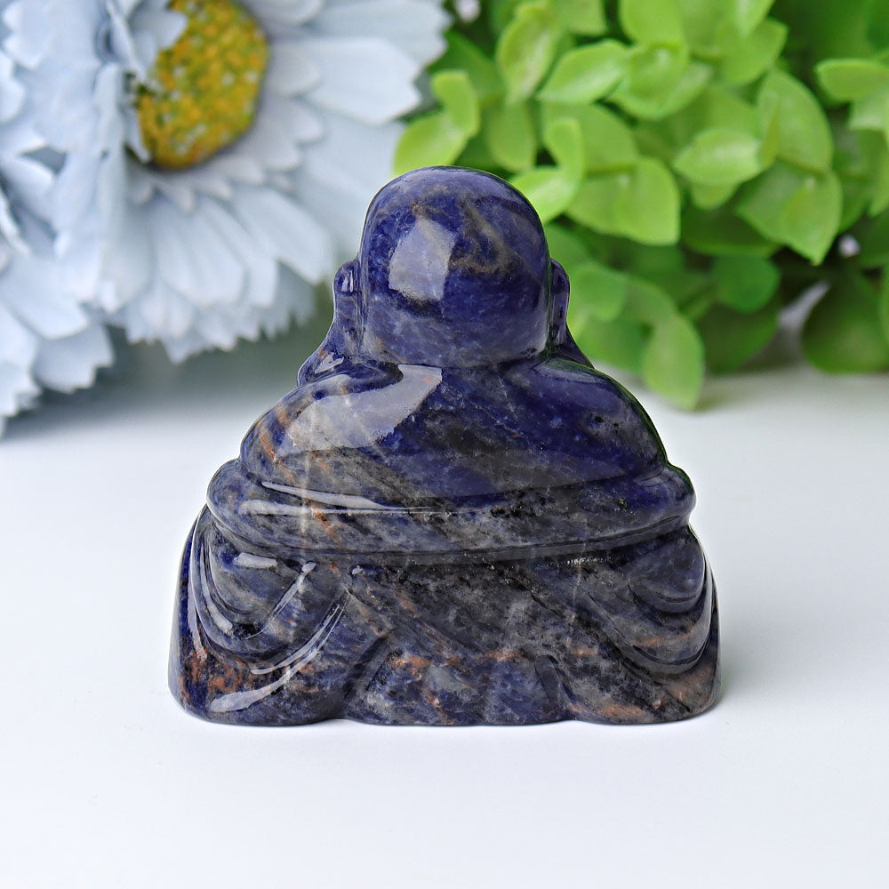 2.4" Sodalite Buddha Crystal Carvings
