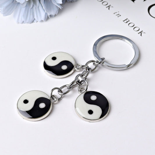 Three Yin Yang Tai Chi Key Chain for DIY