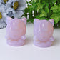 2.2" Pink Opalite Jiggly Puff Crystal Carvings