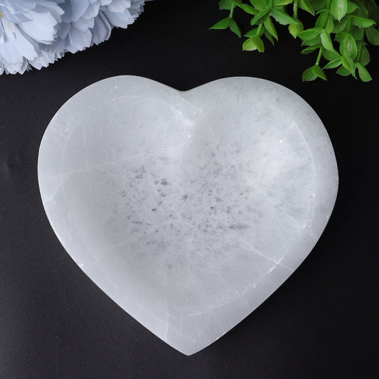 4.5" Selenite Heart Shape Bowl